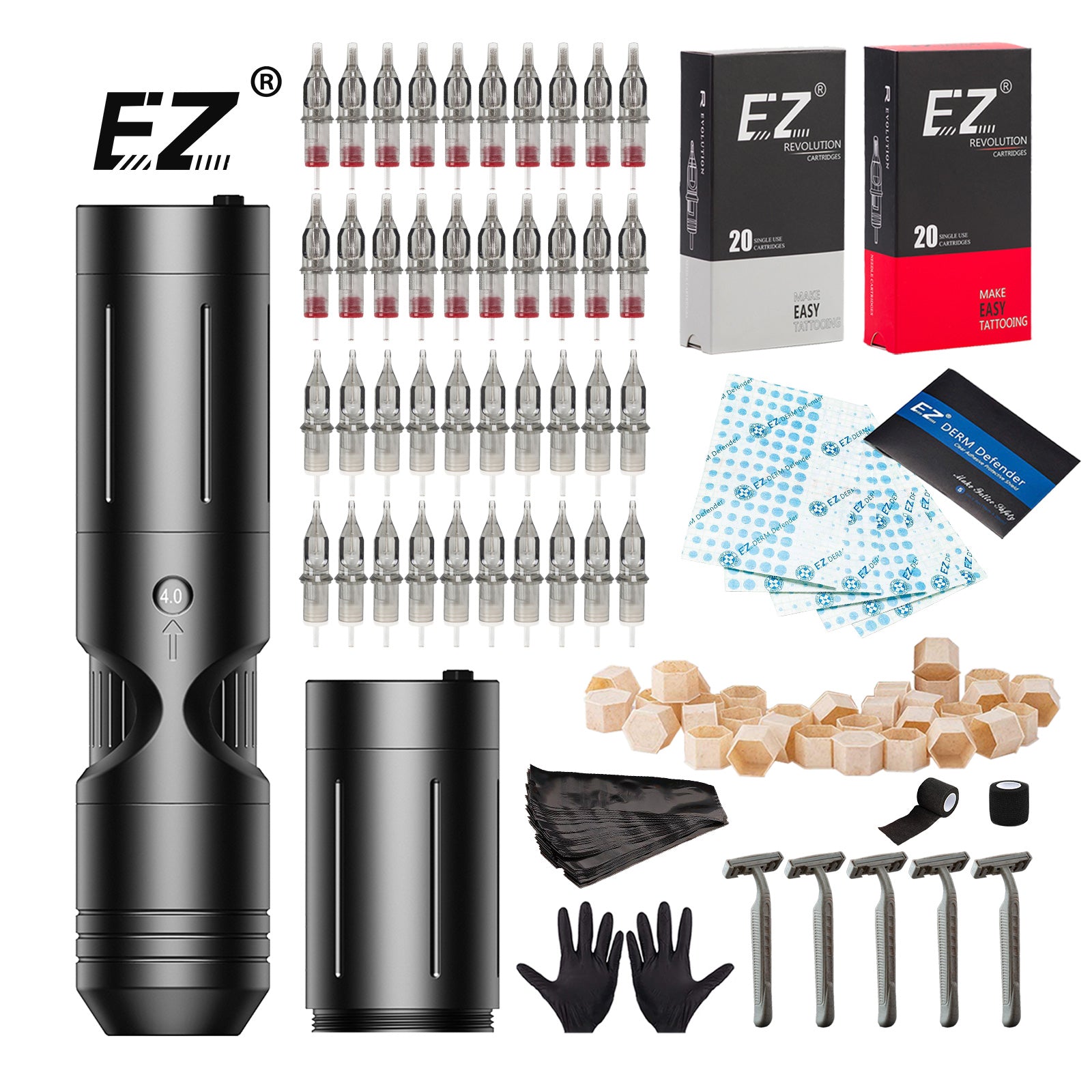 EZ Kit P3 Adjustable stroke Wireless Tattoo Pen Advanced Bundle