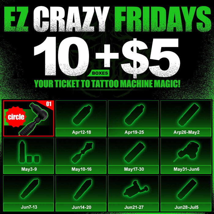 EZTATTOO Crazy Fridays-Do you want to get a tattoo gun for $5?