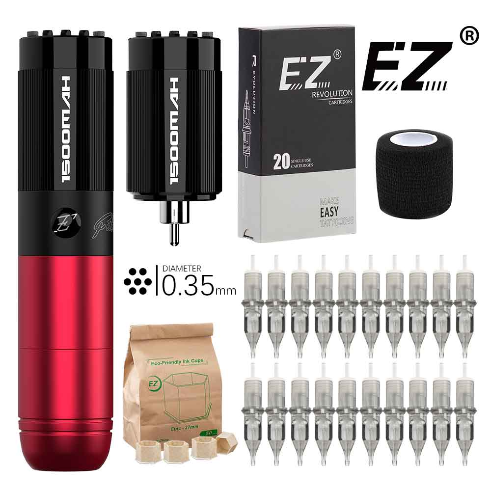 EZ Filter Freedom Wireless Battery Tattoo Pen Basic Bundle - EZ TATTOO SUPPLY