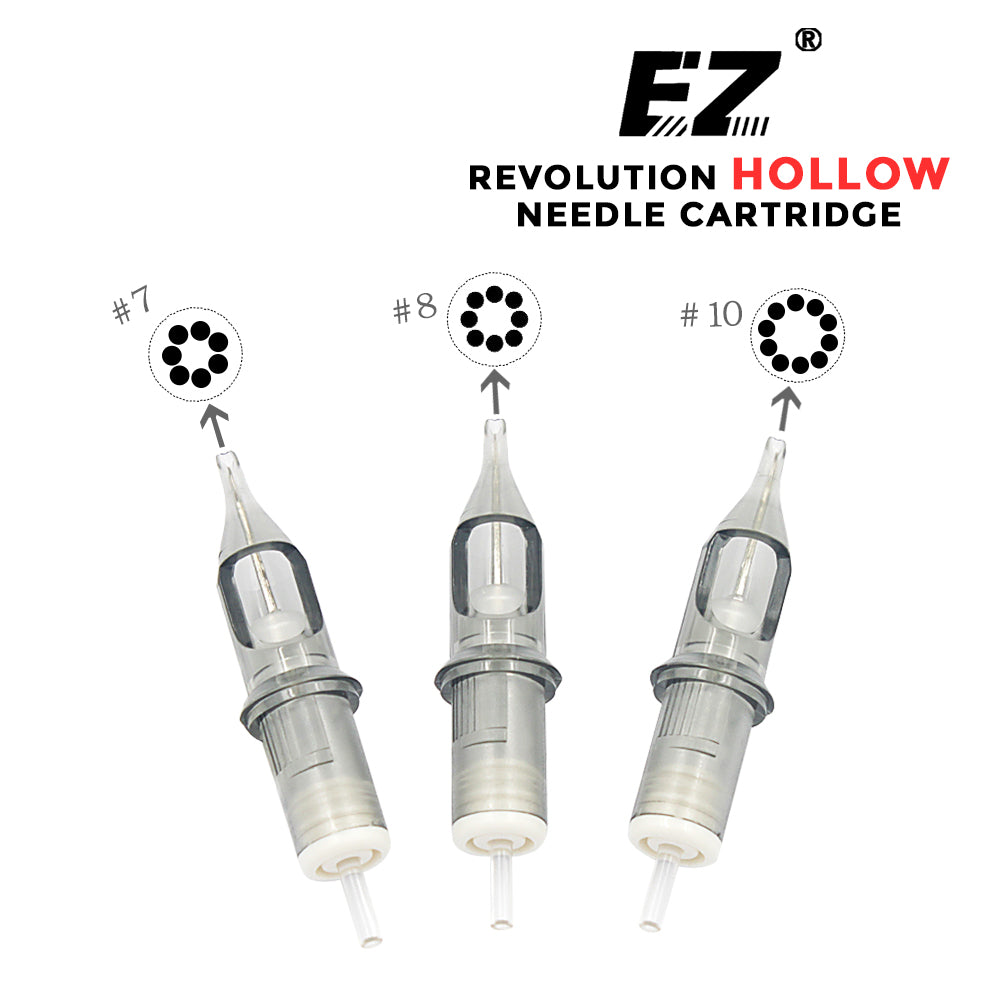 EZ tattoo Revolution cartridge needles Hollow Round Liner - EZ TATTOO SUPPLY