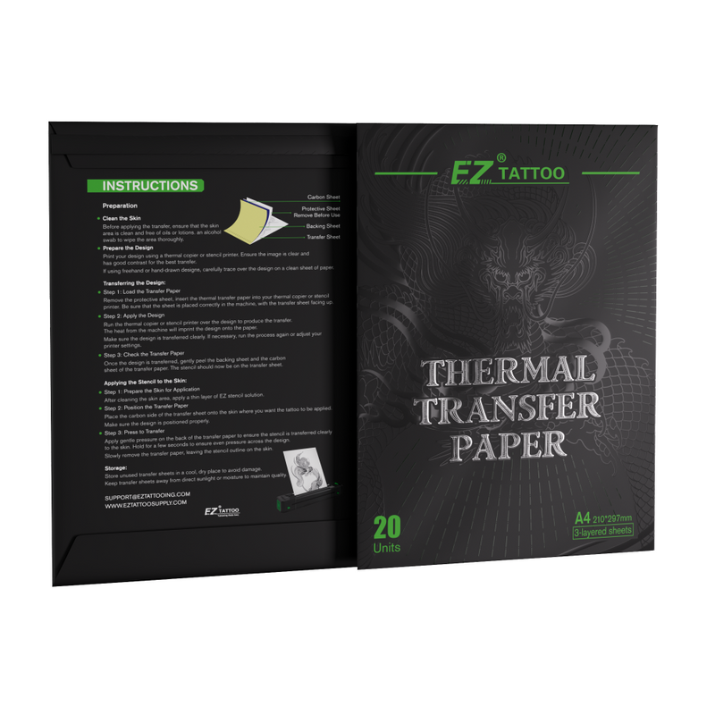 EZ Thermal Transfer Paper — Tattoo Stencil Paper(20/50pcs/8"x11") - EZ TATTOO SUPPLY