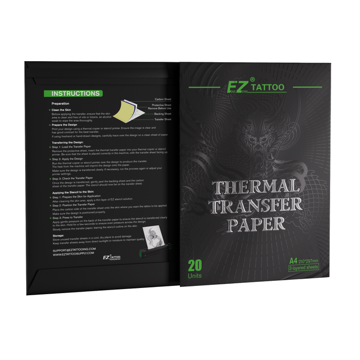 EZ Thermal Transfer Paper — Tattoo Stencil Paper(20/50pcs/8"x11")