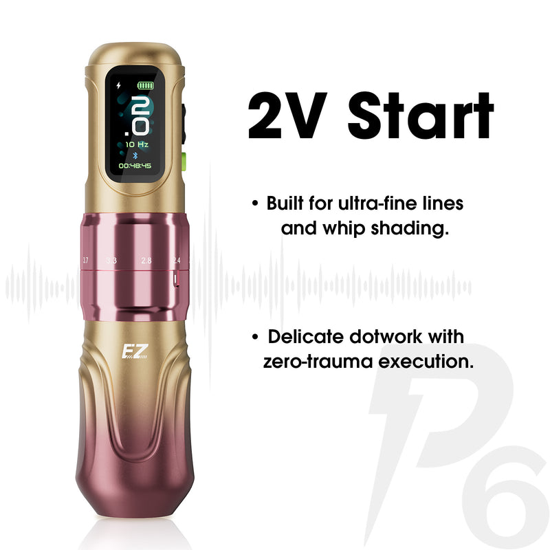 EZ P6 Adjustable Stroke Wireless Tattoo Machine-High Torque Motor - EZ TATTOO SUPPLY