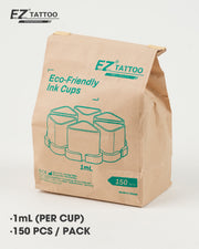 EZ Tattoo Biodegradable Connectable Ink Cups – 1mL, 150PCS