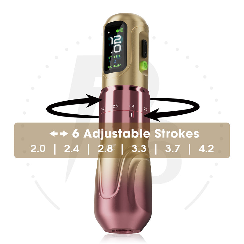 EZ P6 Adjustable Stroke Wireless Tattoo Machine-High Torque Motor - EZ TATTOO SUPPLY