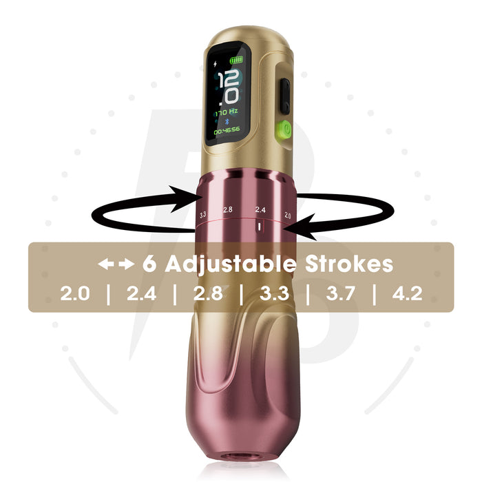 EZ P6 Adjustable Stroke Wireless Tattoo Machine-High Torque Motor - EZ TATTOO SUPPLY