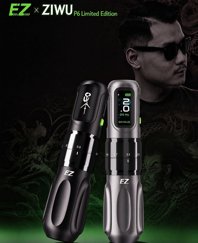 EZ P6 x ZIWU Limited Edition – 12,000 RPM Wireless Tattoo Machine(2 batteries ver.)