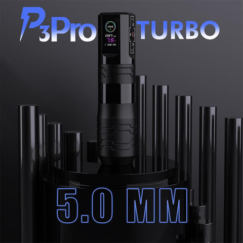 P3 Pro Turbo Wireless Battery Tattoo Pen Machine - EZ TATTOO SUPPLY