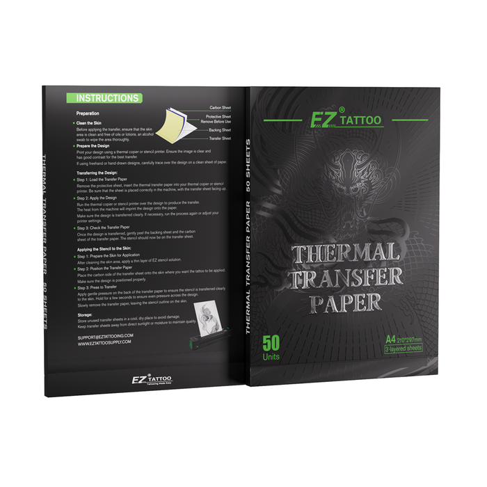 EZ Thermal Transfer Paper — Tattoo Stencil Paper(20/50pcs/8"x11")