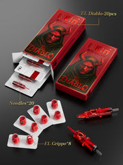 INKin El Diablo Finger Ledge Tattoo Cartridges Needles - EZ TATTOO SUPPLY
