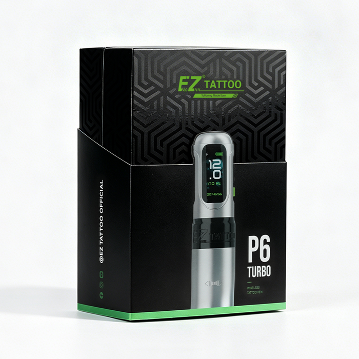 EZ P6 Turbo Direct Drive Adjustable Stroke Wireless Tattoo Machine 1.0–5.0mm