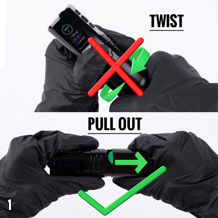 EZ P3 Pro Turbo 2.0 Upgrade Direct Drive Wireless Tattoo Machine with Adjustable Stroke 5.0mm - EZ TATTOO SUPPLY