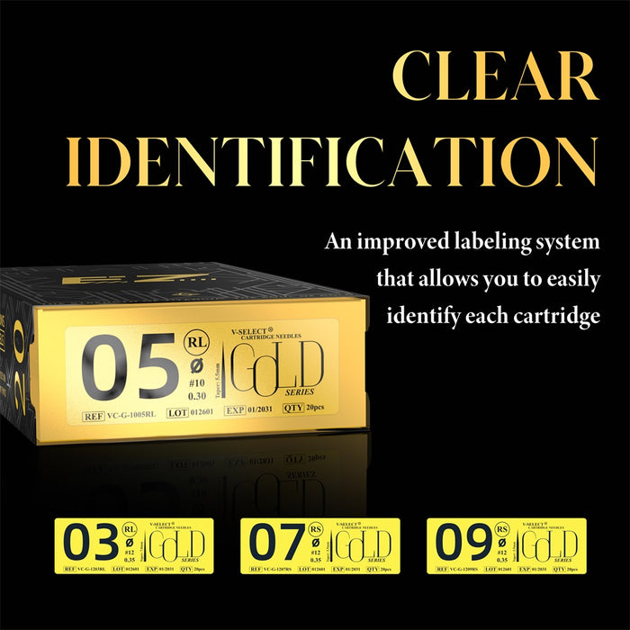 EZ TATTOO V-Select Gold Series Cartridge Needles