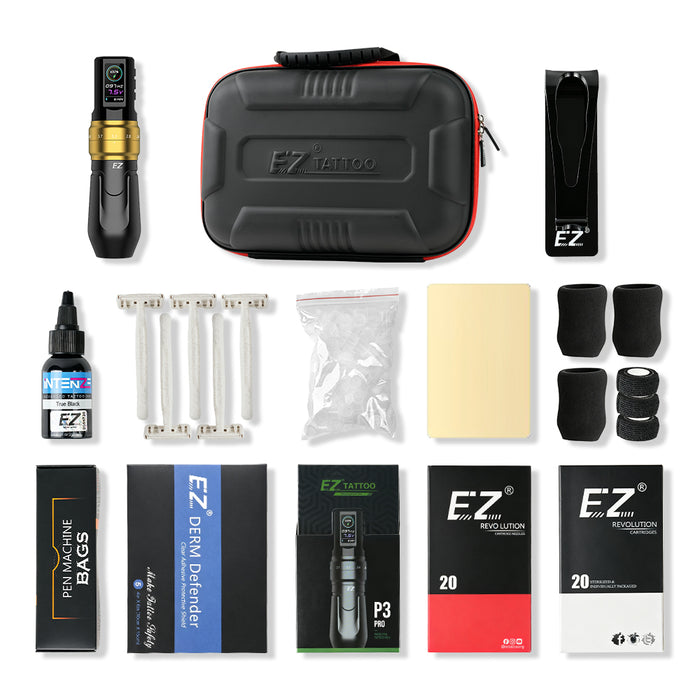 EZ P3 Pro Complete Tattoo Starter Kit for Beginners