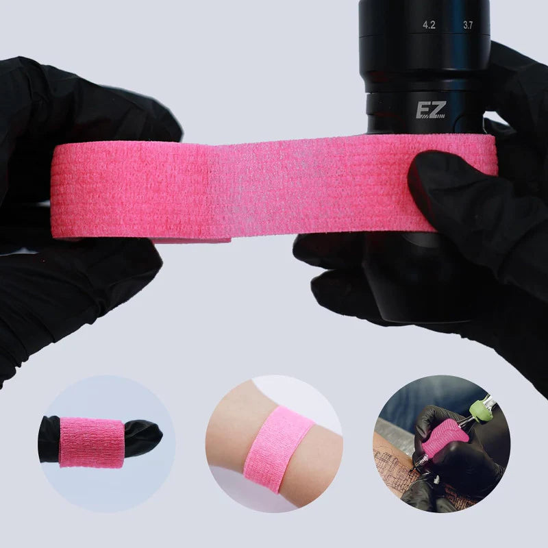 POPU Pink Cohesive Bandages 12rolls （2 Inch） - EZ TATTOO SUPPLY