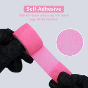 POPU Pink Cohesive Bandages 12rolls （2 Inch） - EZ TATTOO SUPPLY