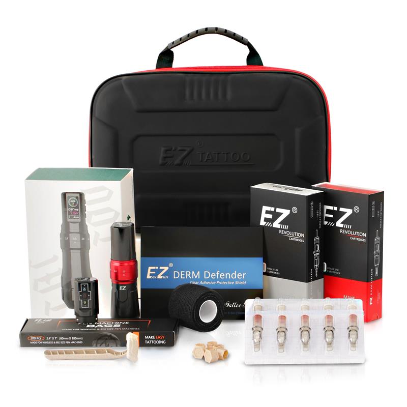 EZ P3 Pro Adjustable Stroke Wireless Tattoo Pen Advanced Bundle - EZ TATTOO SUPPLY