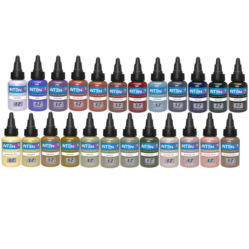 Realism and Detailed 24 Color Tattoo Ink Set-Steve Butcher - EZ TATTOO SUPPLY