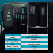 Inferno Wireless Tattoo Pen Kit – 2.0–4.5mm Adjustable Stroke | 5 Essential Colors - EZ TATTOO SUPPLY