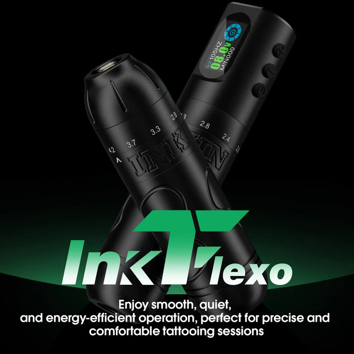 Inkin Inkflexo Adjustable Stroke Wireless Tattoo Machine Tattoo Kit