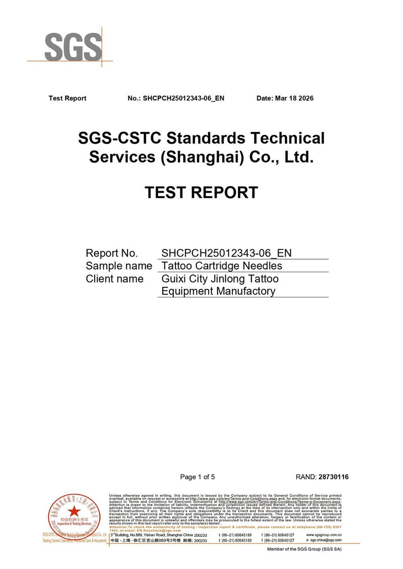 International Testing Reports - Report 1