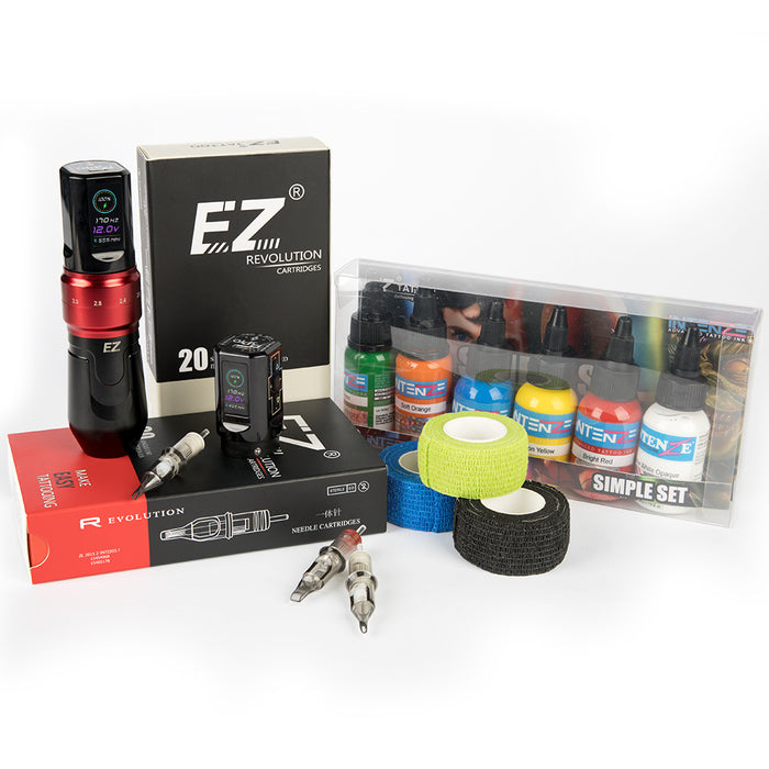 EZ P3 Pro  6 Color Simple Set Beginners Tattoo Kit - EZ TATTOO SUPPLY
