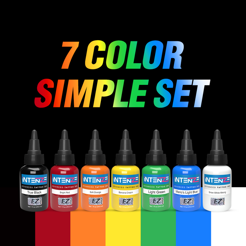 EZ P3 Pro Tattoo Machine 7 Color Basic Tattoo Kit-Full Set - EZ TATTOO SUPPLY