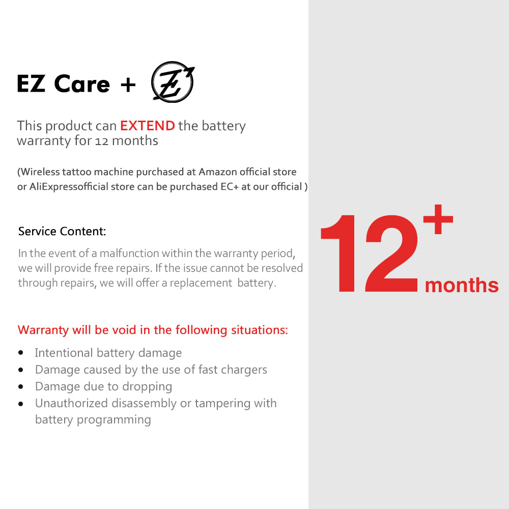 EZ Care +（Extended warranty） - EZ TATTOO SUPPLY