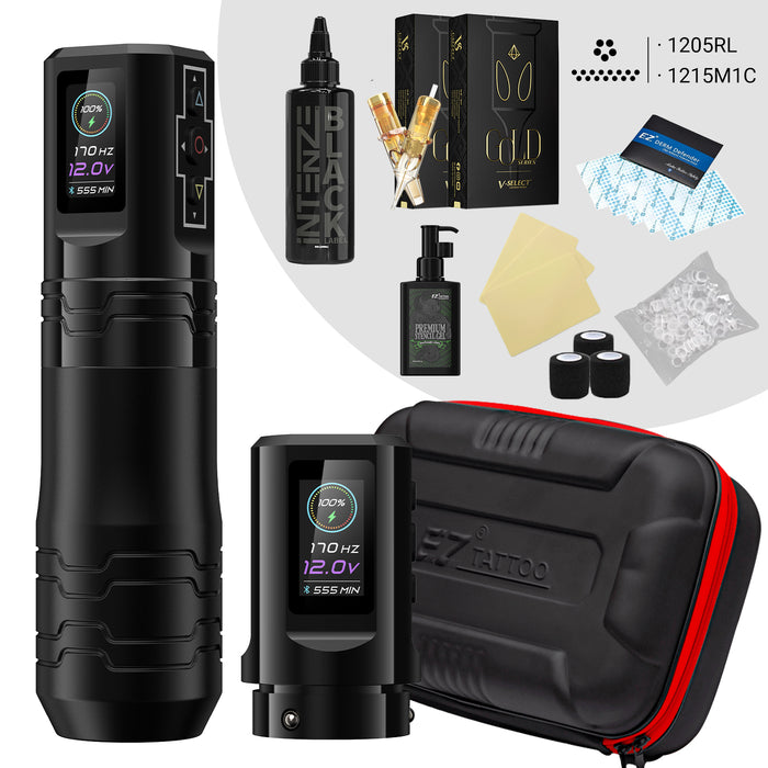 EZ P3 Pro Turbo 2.0 Wireless Tattoo Machine Beginners Advanced Bundle - EZ TATTOO SUPPLY
