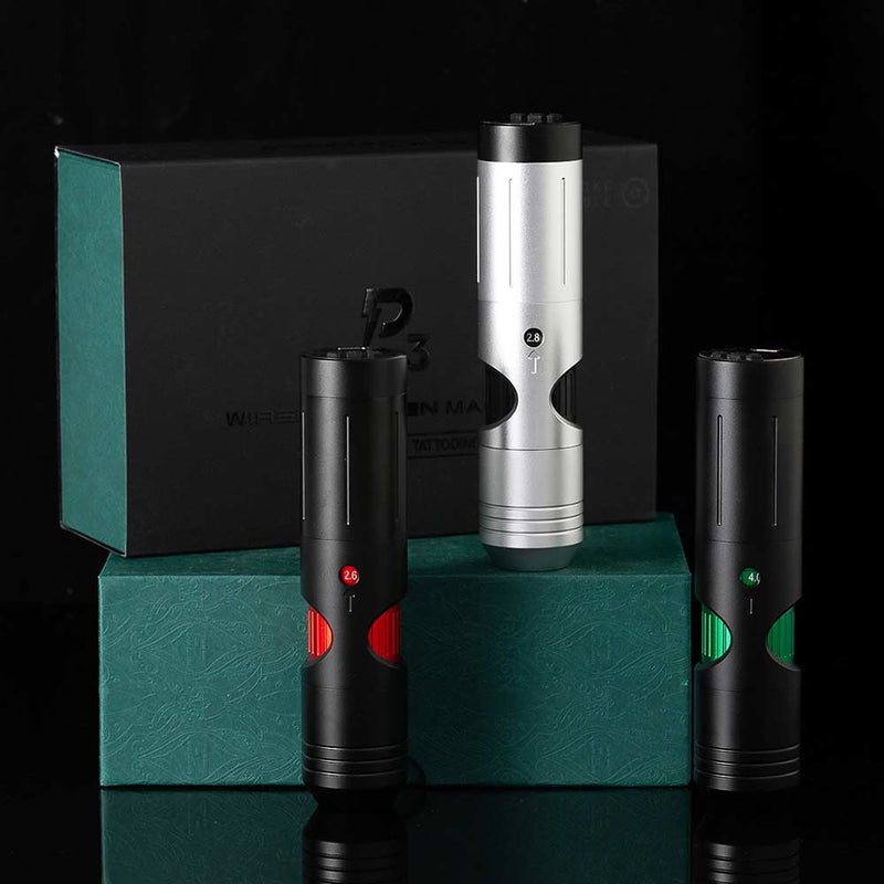 EZ P3 Wireless Battery Six Options Adjustable Stroke Tattoo Pen Machine - EZ TATTOO SUPPLY