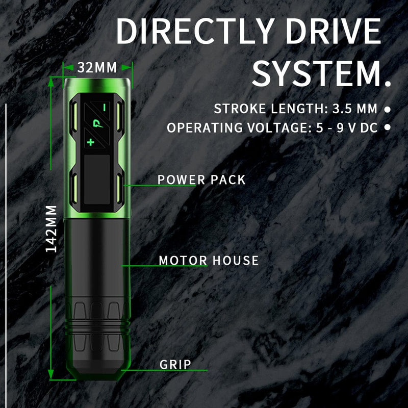 EZ Portex Generation 2S (P2S) Wireless Battery Tattoo Pen Machine - EZ TATTOO SUPPLY