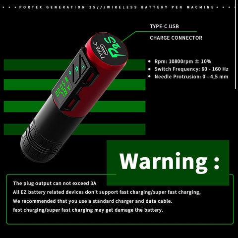 P2S - Wireless Battery Tattoo Pen Machine - EZ TATTOO SUPPLY