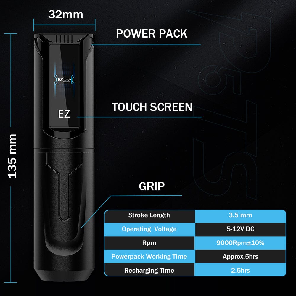 EZ P5 Touchscreen Bluetooth footswitch Wireless Battery Tattoo Pen