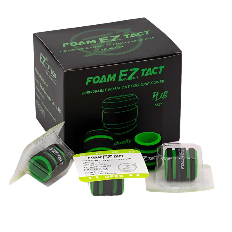 EZ TACT Disposable Foam Tattoo Grip Cover Plus size - Box of 12 - EZ TATTOO SUPPLY