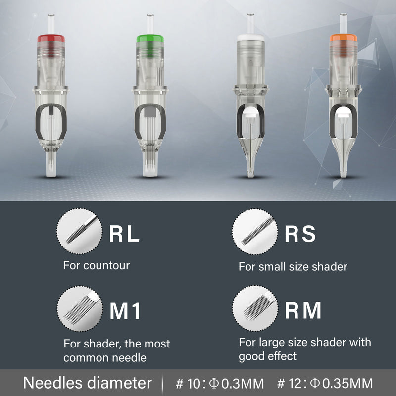 EZ tattoo  Revolution cartridge needles Curved Magnum - EZ TATTOO SUPPLY